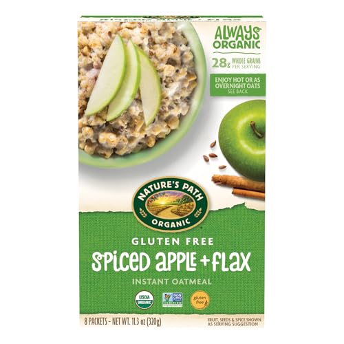 Natures Path, Oatmeal Brown Sugar Maple Gluten Free 8 Count Organic, 11.3 Ounce