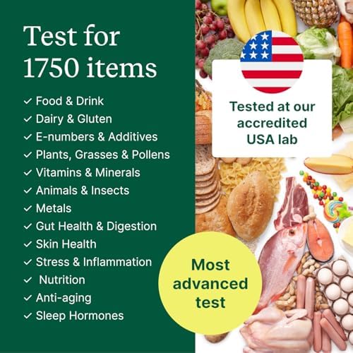 Food Sensitivity Test Kit for Adults & Kids - 990 Items - Hair Sample
