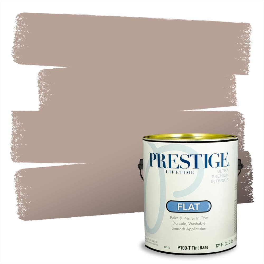 PRESTIGE Paints Exterior Paint and Primer In One, 1-Gallon, Semi-Gloss, Comparable Match of Sherwin Williams* French Roast*