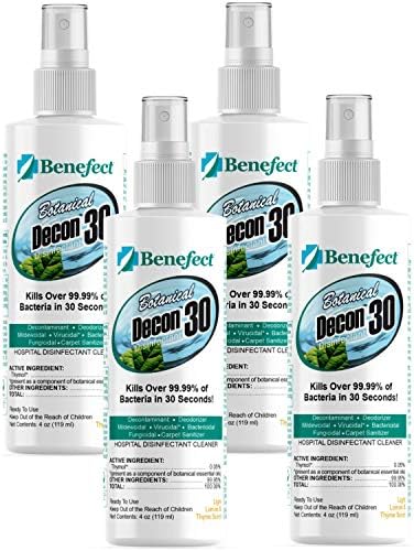 Benefect Botanical Decon 30 Disinfectant Cleaner - All Natural Formula for Effective Cleaning Power - Ideal for Restoration Jobs & Water Damage - 20476 - 1 Gallon