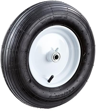 Farm and Ranch FR2200 Pneumatic Replacement Tire for Wheelbarrows and Utility Carts, 13-Inch, Black