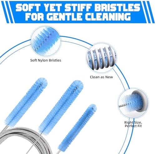 CPAP Hose Brush Durable cpap Tube and Mask Cleaning Brush, 7-Foot CPAP Hose Cleaner for 19mm(Standard 22mm), 15mm Diameter Tubes