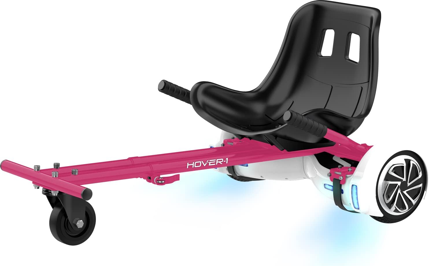 Hover-1 Buggy Hoverboard Attachment - Compatible with Most 6.5" & 8" Electric Hoverboards, Hand-Operated Rear Wheel Control, Adjustable Frame & Straps