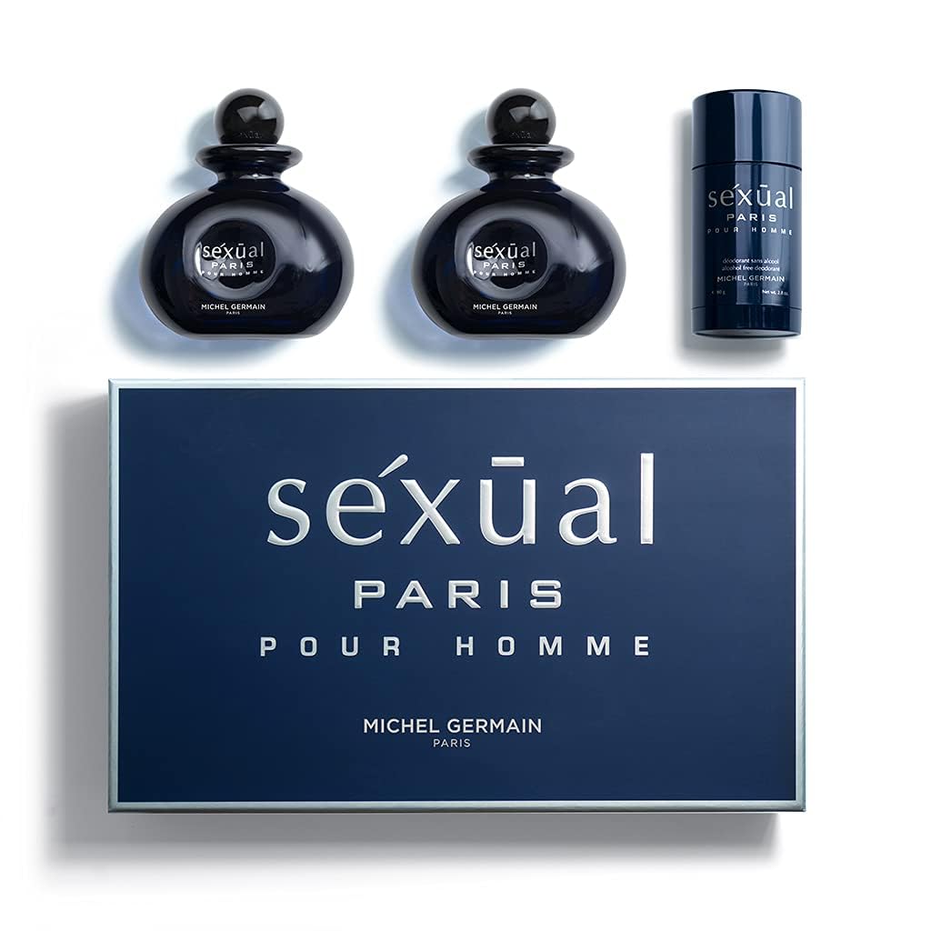 Michel Germain Sexual Paris Pour Homme Eau de Toilette Spray Cologne, Top Notes of Cardamom, Chardonnay Mandarin, Sage, Warm & Tempting Gift for Men