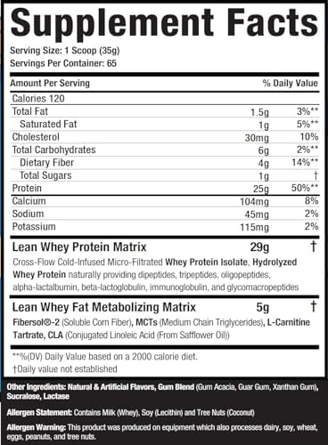 Musclesport Lean Whey Revolution™ Protein Powder - Whey Protein Isolate - Low Calorie, Low Carb, Low Fat