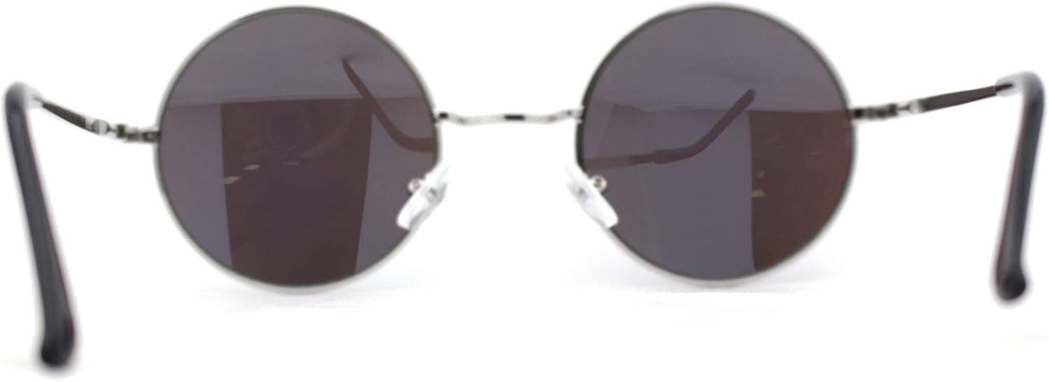 SA106 Reflective Color Mirrored Hippie Groove Round Circle Lens Retro Sunglasses