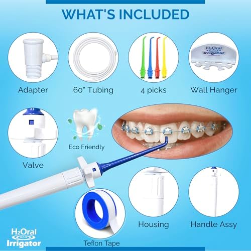 Oral Irrigator - Shower Water Flosser for Healthy Teeth and Gums Made in USA