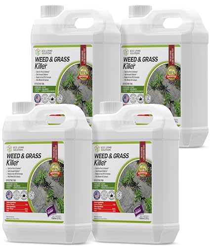 ECO Garden PRO - Organic Vinegar Weed Killer | Kid/Pet Safe | Clover Moss, Green Grass & Poison Ivy Killer for Lawns | Spray Ready Glyphosate Free Herbicide (1 Gallon)
