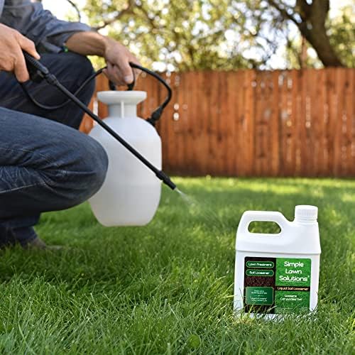 Liquid Soil Loosener- Soil Conditioner-Use alone or when Aerating with Mechanical Aerator or Core Aeration- Simple Lawn Solutions- Any Grass