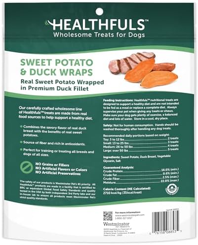 Healthfuls Chicken Wrapped Sweet Potato Dog Treats, 16oz