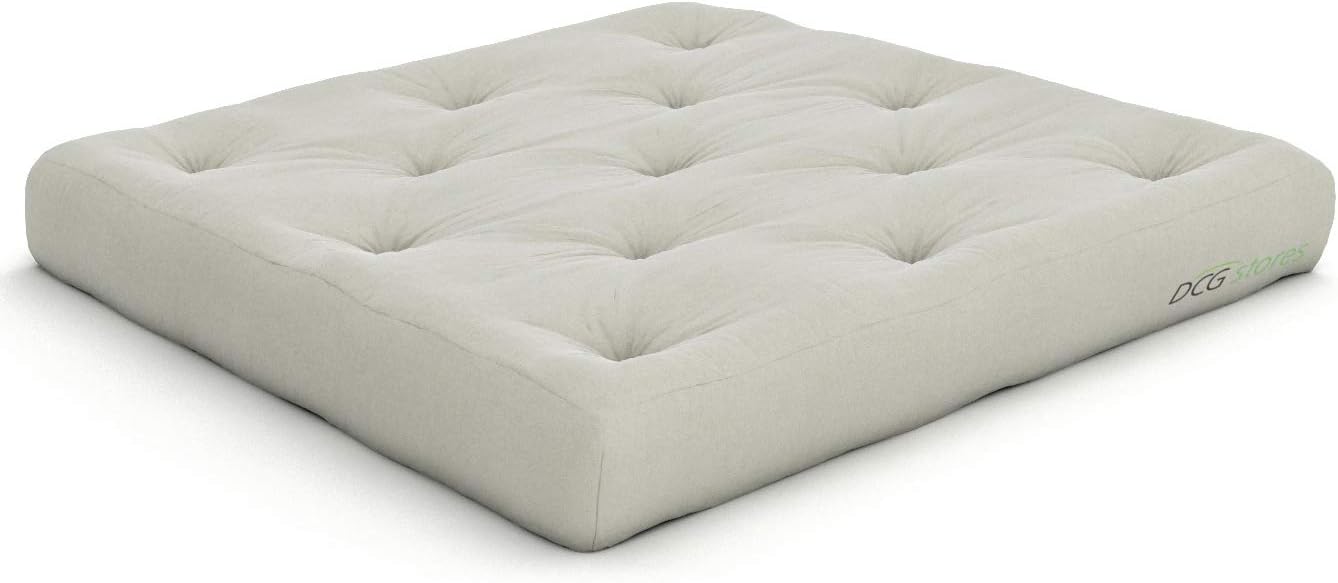 Nirvana Futons Plush, Comfortable 8-Inch Full Futon Mattress, Microfiber Fudge - Made in USA