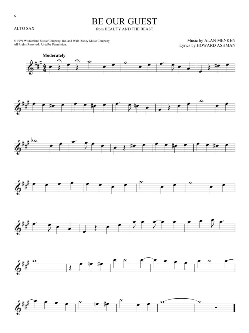 101 Disney Songs for Alto Sax | Sheet Music Songbook for Beginner and Intermediate Players | 101 Beloved Disney Movie Themes | Fun Alto Sax Music
