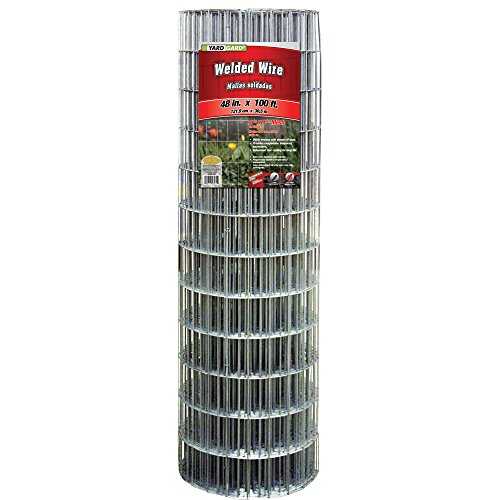 YARDGARD 2 in. x 4 in. Mesh Welded Wire Fence Roll, 36 in. x 100 ft., 14-Gauge Galvanized Steel Fence for Animal Enclosures, Garden Protection and Property Fencing, Rabbit Control an Utility Fence