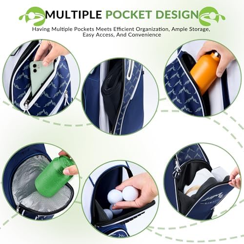 14-Way Golf Cart Bag, Full-Length Divider, Large Storage | Handles,Rain Cover,Multiple Pockets