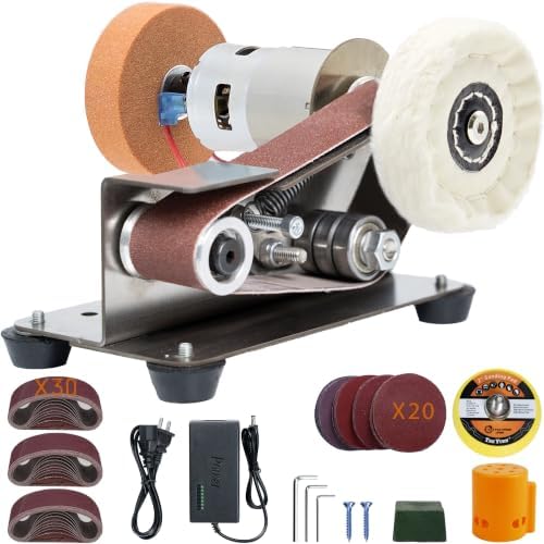 Mini Belt Sander, Electric Small Sander Knife Sharpener, 5"x6.8"x5.5" | Compact Design, Multi-Purpose, Electric Powered, Knife Sharpening, Portable Sander