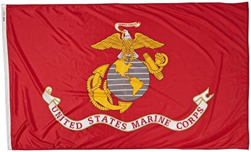 Annin Flagmakers U.S. Marine Corps Military Flag USA-Made to Official Specifications, Officially Licensed, 4 x 6 Feet (Model 439007) | USA-Made to Official Specifications, Officially Licensed