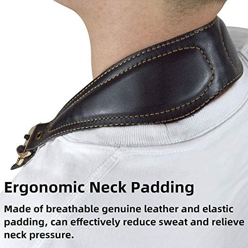 adorence Leather Saxophone Neck Strap for Alto & Tenor Saxophone - Red