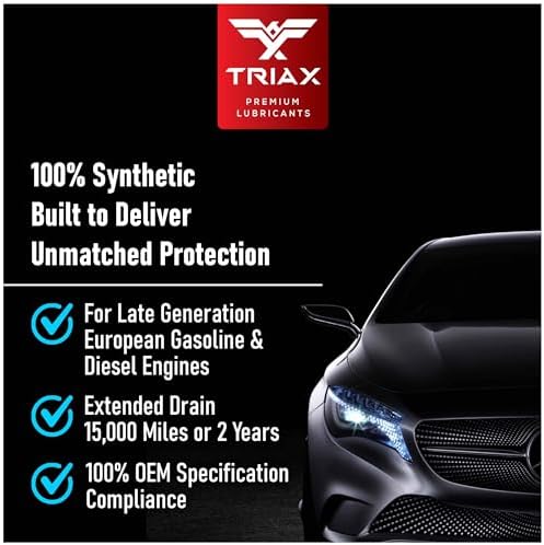 TRIAX Euro LV 0W-20 Full Synthetic European Car Engine Oil | 15K Miles | Compatible with BMW LL-12+, LL-17+, MB 229.71, VW 508.00/509.00 (1 Quart)