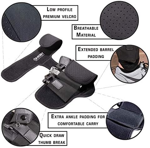 Ankle Holster for Concealed Carry Pistol | Universal Leg Carry Gun Holster with Magazine Pouch | Men and Woman Holster