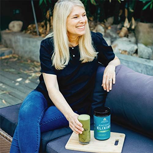 Matcha Green Tea Powder with Ashwagandha by Ancient Nutrition, Ancient Elixirs Superfood Matcha Energy Powder, with MCTs