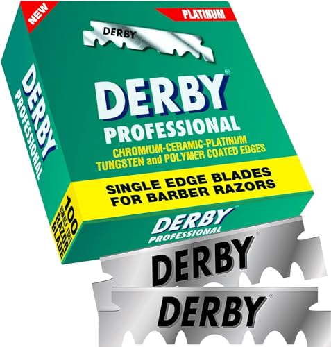 Derby Professional Single Edge Razor Blades, 100 Count