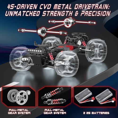 1/16 Brushless RC Car S912Pro, Electric 4WD High Speed RC Car, 2.4G Remote Control RC Truck