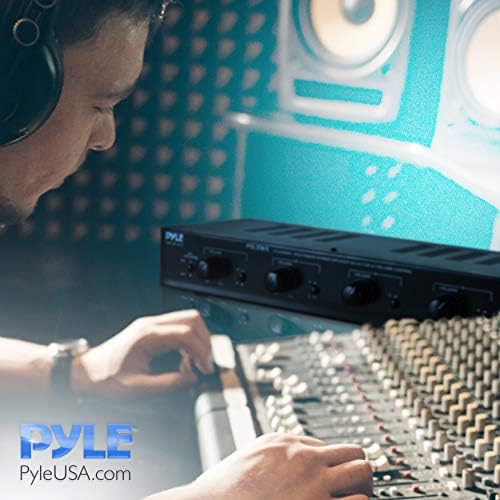 Pyle 4 Channel Speaker Selector Switch - Multi Zone A B Speaker Distribution Controller Box w/Independent Audio Source Volume Control