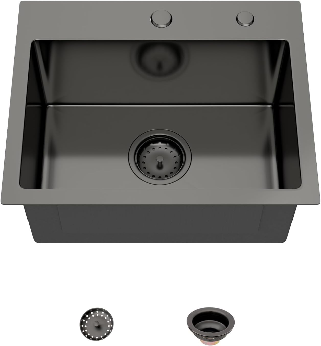Mocoloo 13 Inch Drop in Bar Sink - 13" x 15" Small Kitchen Sink T304 Stainless Steel Handmade Single Bowl Round Corner Topmount Wet Bar Sink for