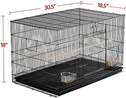Yaheetech Pack of 2 Stackable Rectangle Breeding Flight Parakeet Bird Cage for Finches Budgies Cockatiels Conures Lovebirds Canaries Parrots