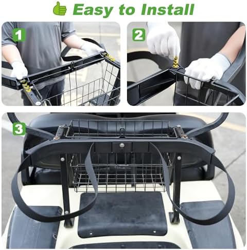 10L0L Golf Cart Bag Holder for Club Car DS 1987-Up Gas & Electric