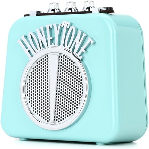 Danelectro Honeytone N-10 Guitar Mini Amp, Aqua | Includes belt clip
