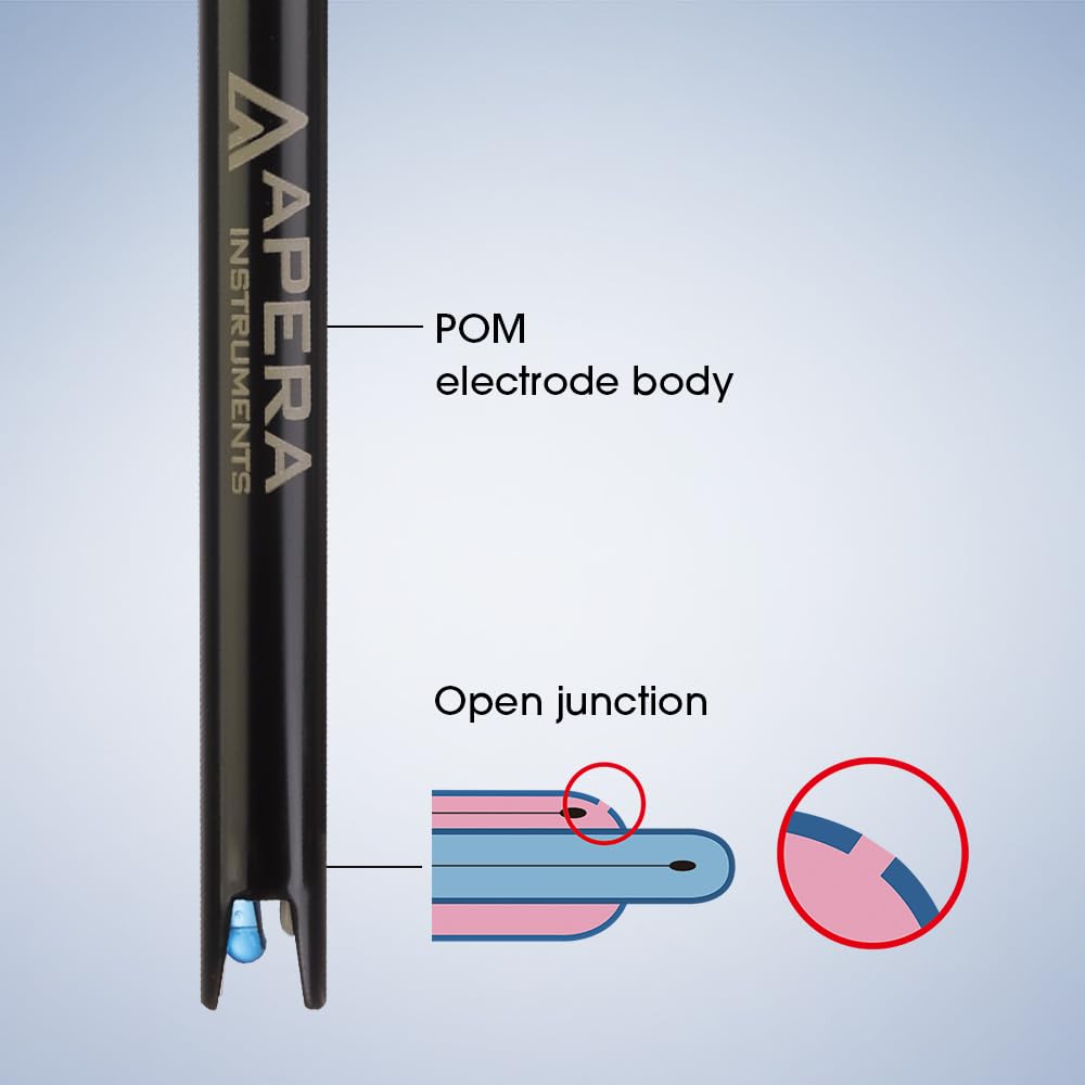 Apera Instruments AI311 Premium Series PH60 Waterproof pH Pocket Tester Kit, Replaceable Probe, ±0.01 pH Accuracy, Lcd display