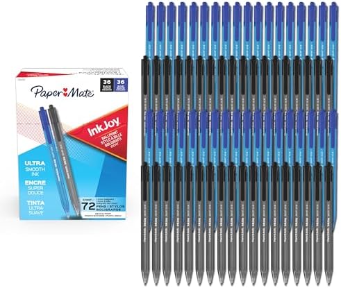 Paper Mate InkJoy 100RT Retractable Ballpoint Pens, Medium Point (1.0mm), 20 Count - Teacher Essentials, Colorful Office Supplies, Note-Taking, Back to School