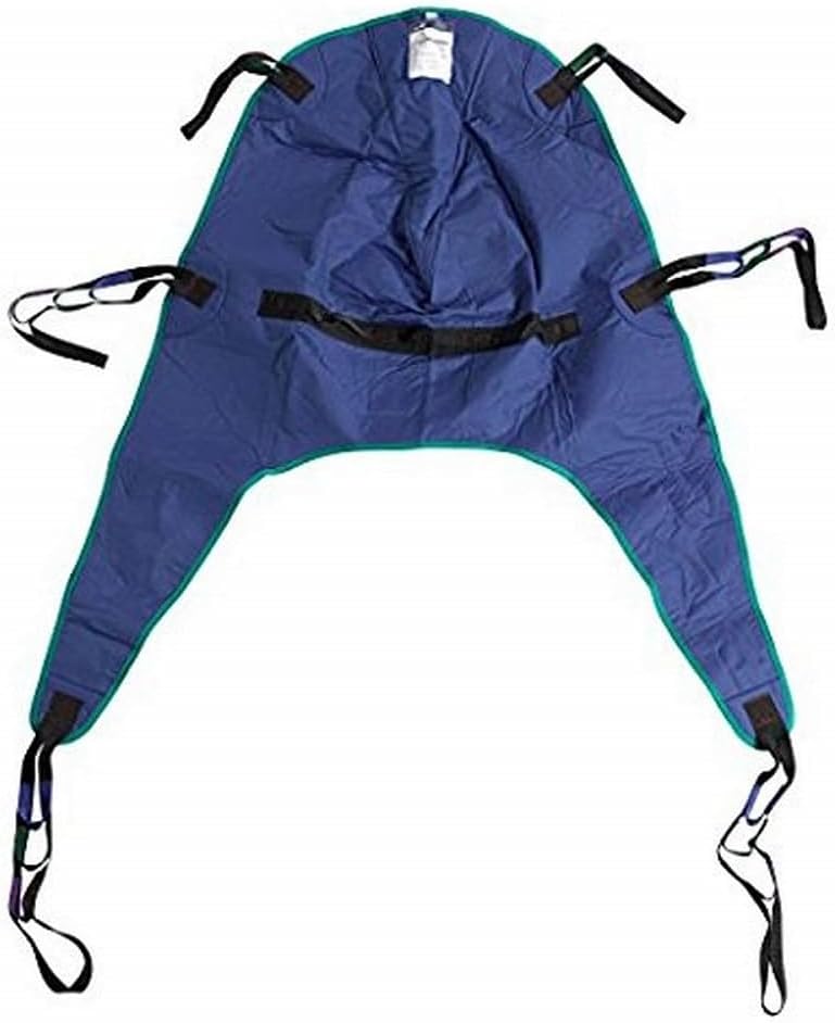 Drive Medical Divided Leg Patient Lift Sling with Headrest, Blue, Medium (Pack of 1), 1 Count
