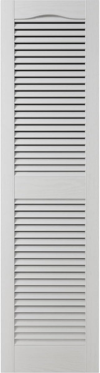 14 1/2"W x 60"H EverColor Open Louver Exterior Vinyl Shutters, w/Installation Shutter-Lok's & Matching Screws (Per Pair), Black