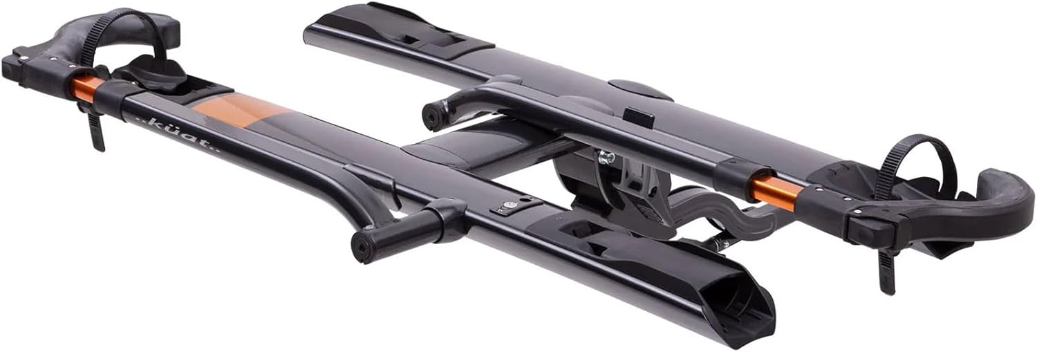 Kuat Sherpa 2.0 Compact 2-Bike Transporting Hitch Rack | Durable Lightweight Aluminum Compact 2-Bike Transporting Hitch Rack w/Cable Lock & Foldable Tire Cradles, 40 Lbs per Tray