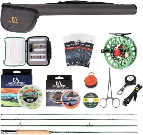 M MAXIMUMCATCH Maxcatch Premier Fly Fishing Rod and Reel Combo Complete 9' Fishing Outfit