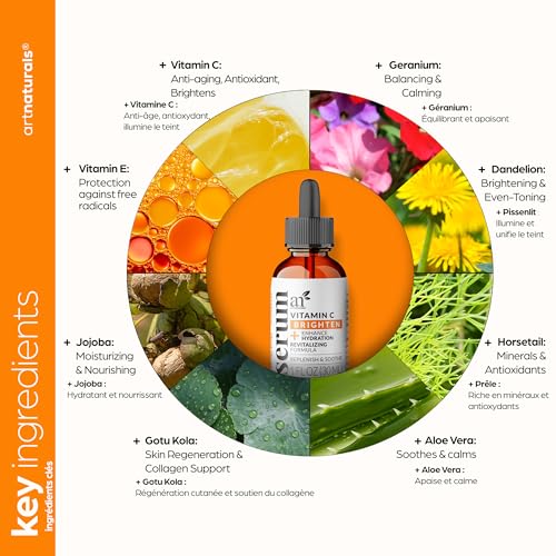 ArtNaturals Vitamin C Serum with Hyaluronic Acid, 1 fl oz