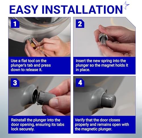[Upgraded] BlueStars AGM73610701 Washer Magnetic Door Plunger Replacement