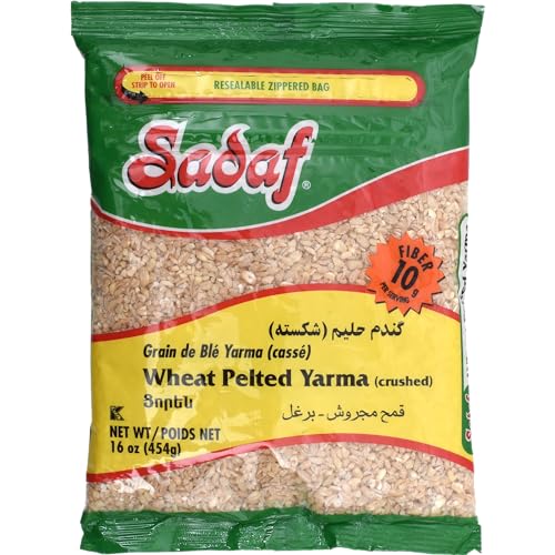 Sadaf Crushed Wheat Pelted Yarma - Wheat Berries for Cooking and Food Flavoring - Vegan Recipes - Trigo en Grano - Middle Eastern Cuisine - Kosher