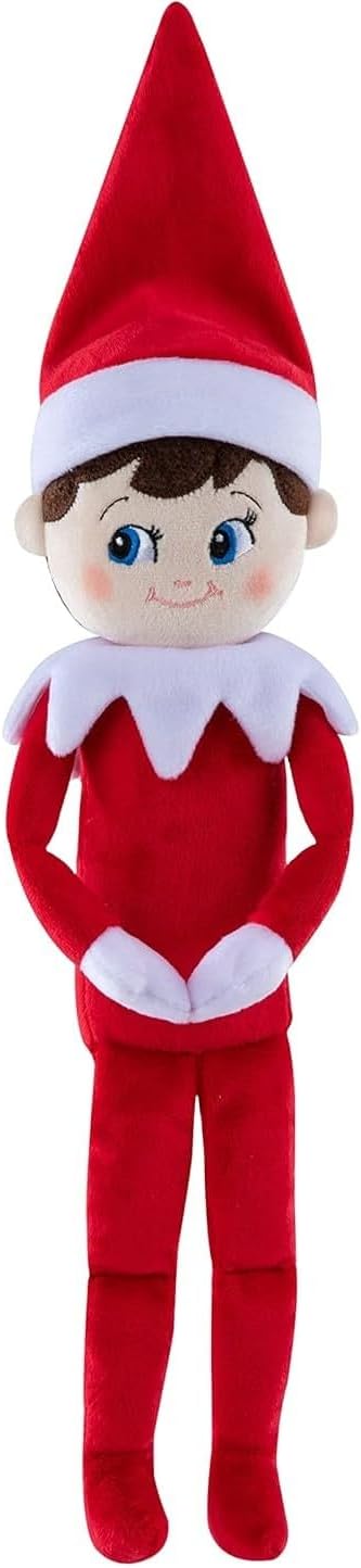 The Elf on the Shelf Plushee Pals - 17-inch Scout Elf Plush Toys Blue Eyed Boy- Huggable and Lovable Stuffed Elf Plush