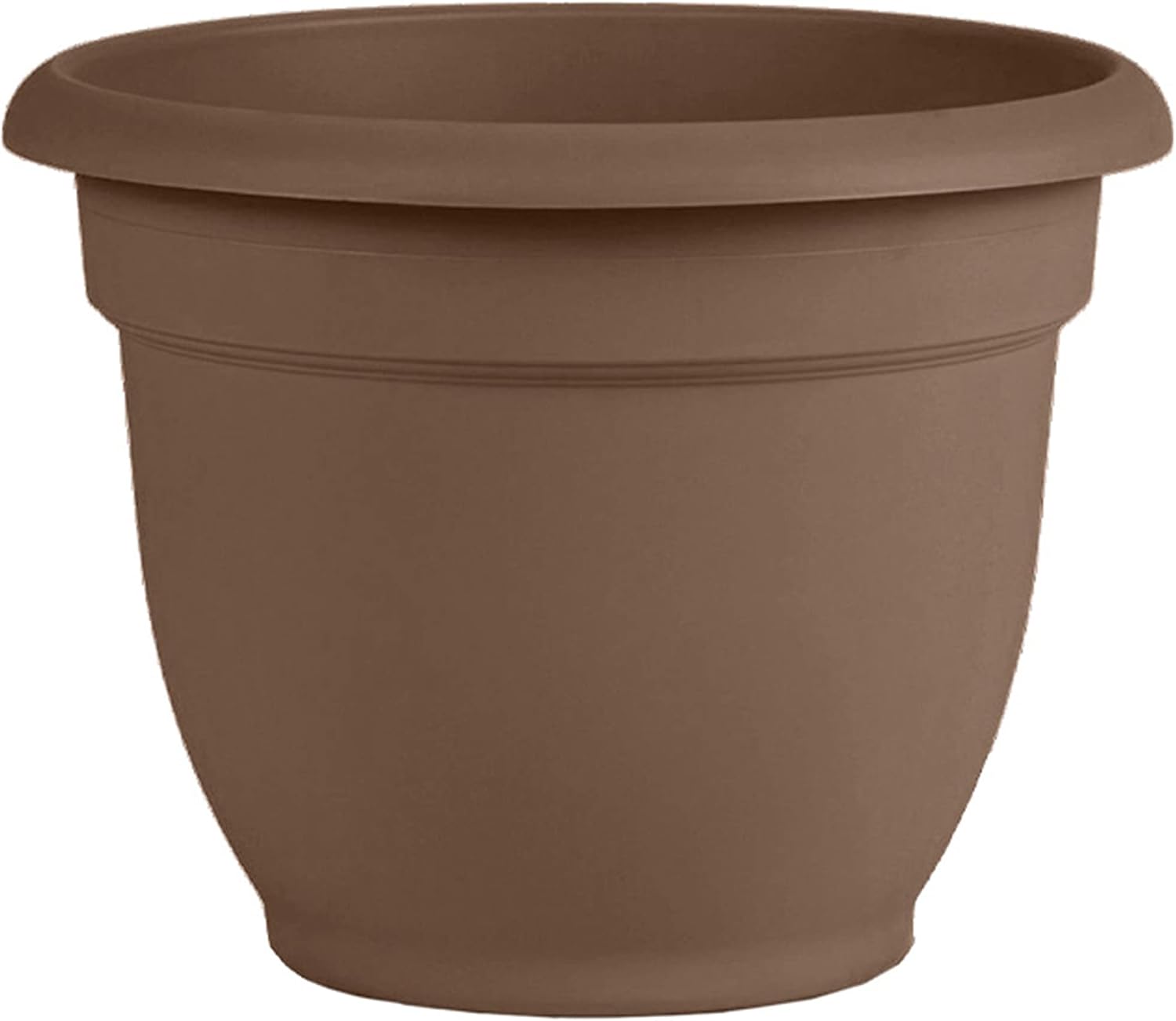 Bloem Ariana Pot Planter: 16" - Black - Durable Resin Pot, for Indoor and Outdoor Use, Gardening, Self Watering Disk Included, 6 Gallon Capacity