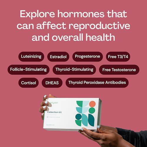 Everlywell At-Home Women's Health Collection Kit, Measures 11 Biomarkers for Hormonal Wellness, including Cortisol