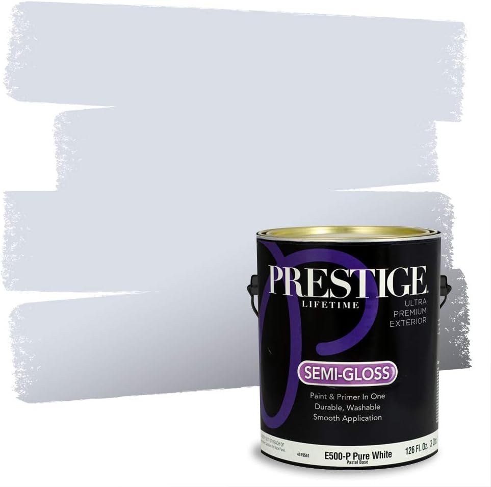 PRESTIGE Paints Exterior Paint and Primer In One, 1-Gallon, Semi-Gloss, Comparable Match of Sherwin Williams* Nifty Turquoise*