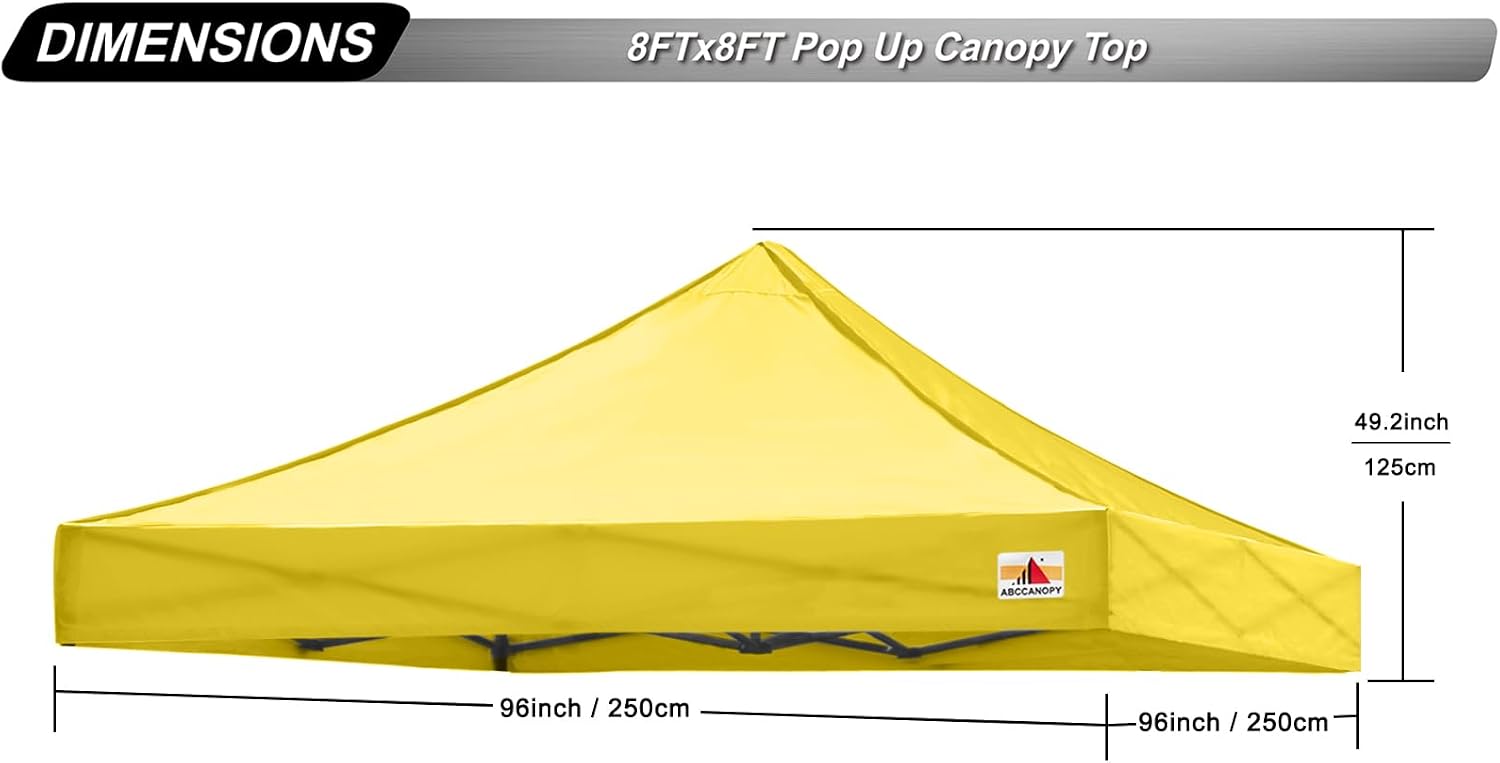 ABCCANOPY Replacement Canopy Top for Pop Up Canopy Tent 10x10 White