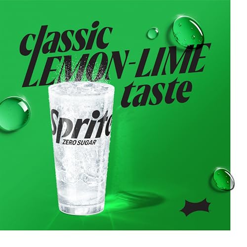 Sprite Zero Sugar Lemon-Lime Caffeine-Free Soda Bottles, 12 fl oz, 8 Pack | Naturally flavored soft drink, zero calories,