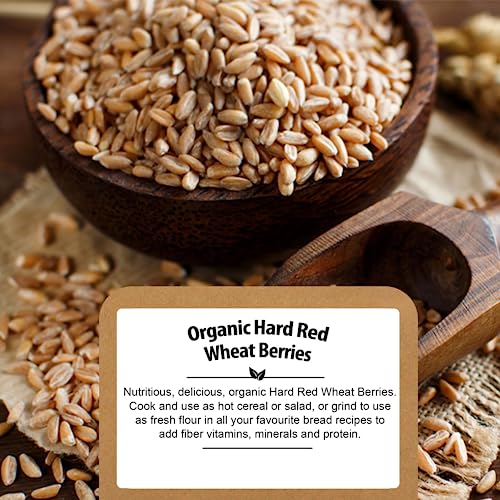 Organic Soft White Wheat Berries 5.8lb - Healthy Whole Grains Bulk | Ideal for Feeder Oats, Flour, Bread, Soup - High in Protein & Fiber - USA Grown | USDA Certified | Vegan | Non-GMO