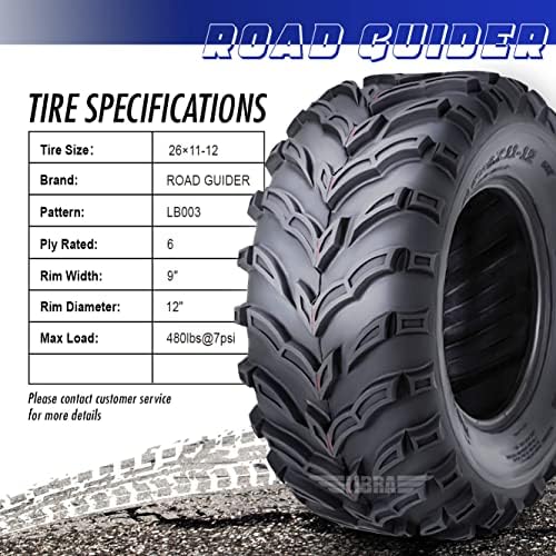 ROADGUIDER ATV Mud Tire 22x10-9 6PR for Honda Recon 250 Suzuki Ozark 250