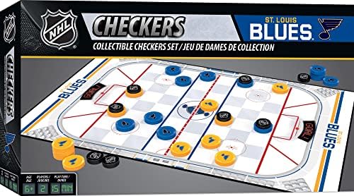 MasterPieces Officially licensed NHL League-NHL Checkers Board Game for Families and Kids ages 6 and Up