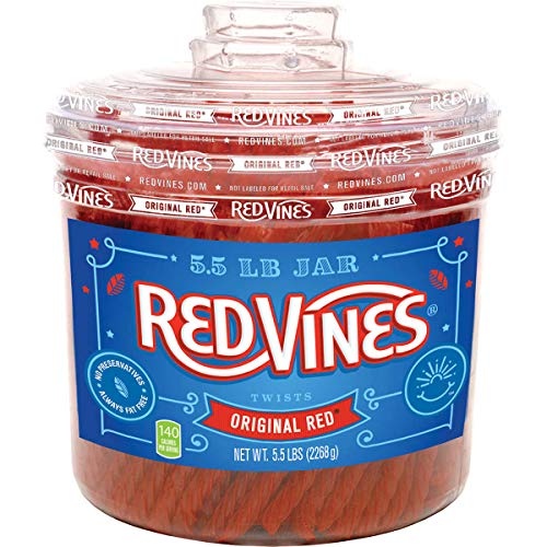 Red Vines Licorice Twists, Original Red Flavor, Soft & Chewy Candy, 4 Ounce (Pack of 24)
